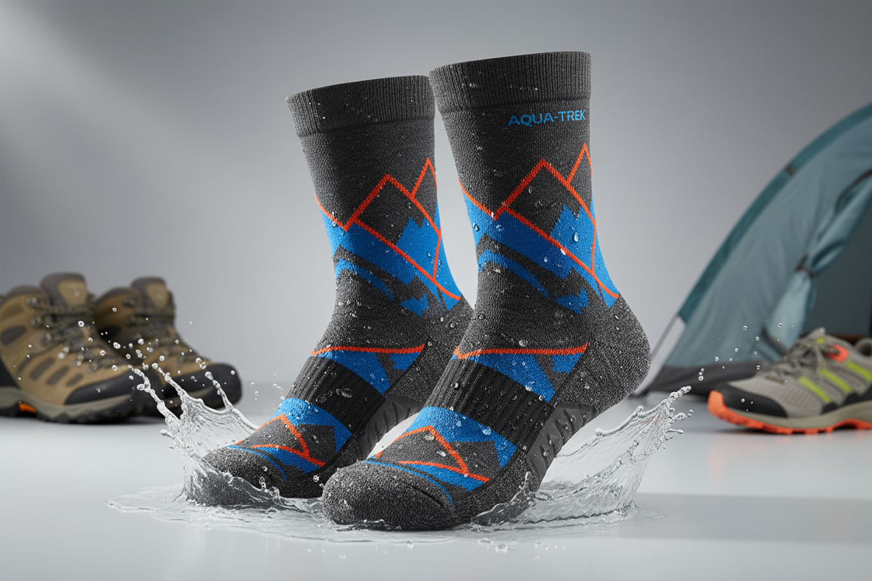 premium waterproof socks with modern design to use for all outdoor activities